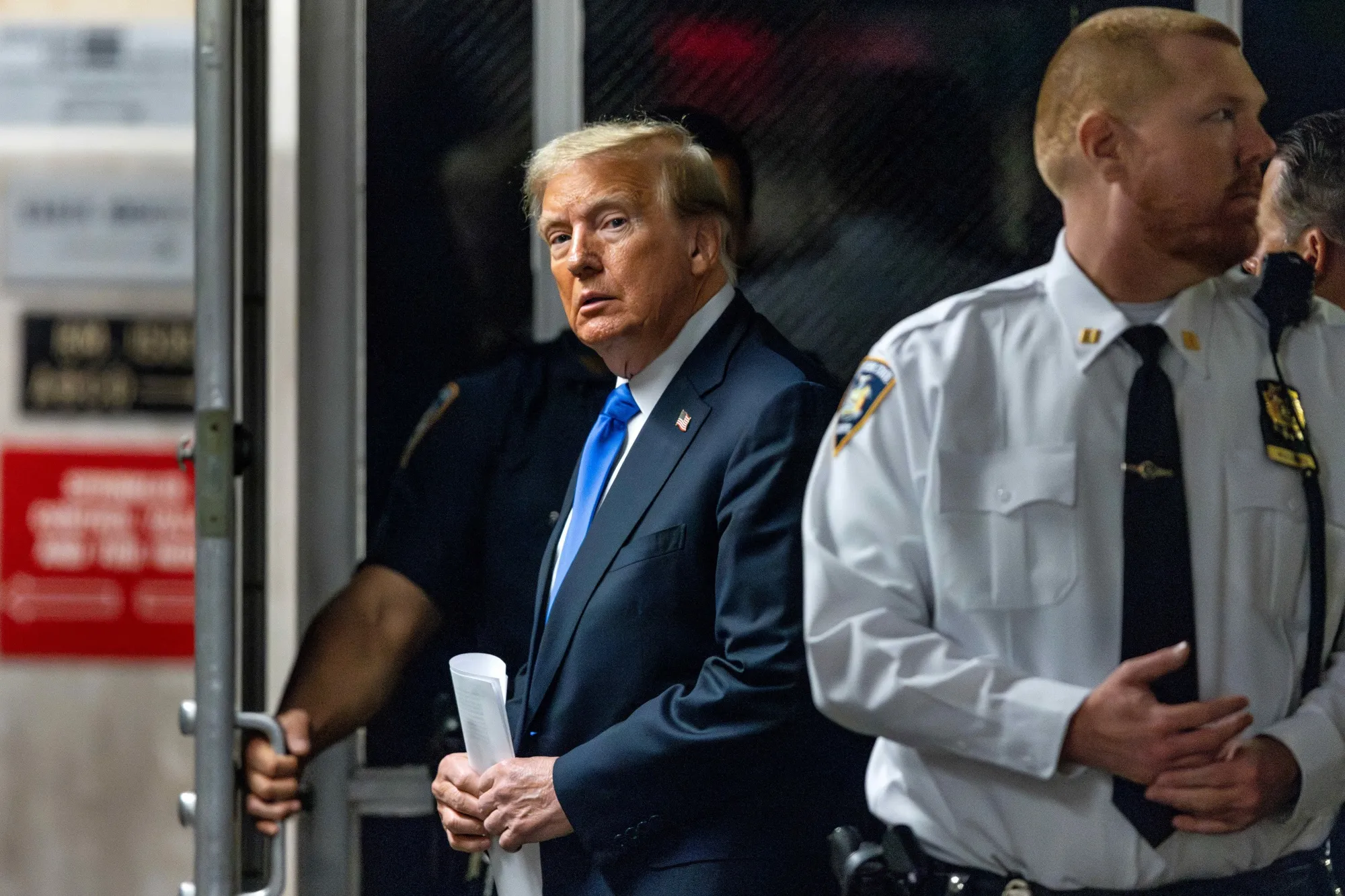 Donald Trump at Manhattan criminal court in New York on&nbsp;May 30.&nbsp;