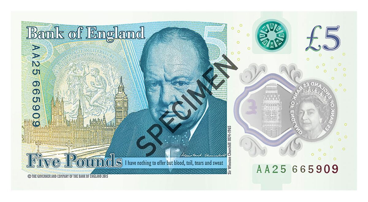 Bank of England Unveils First Plastic Note Featuring Churchill