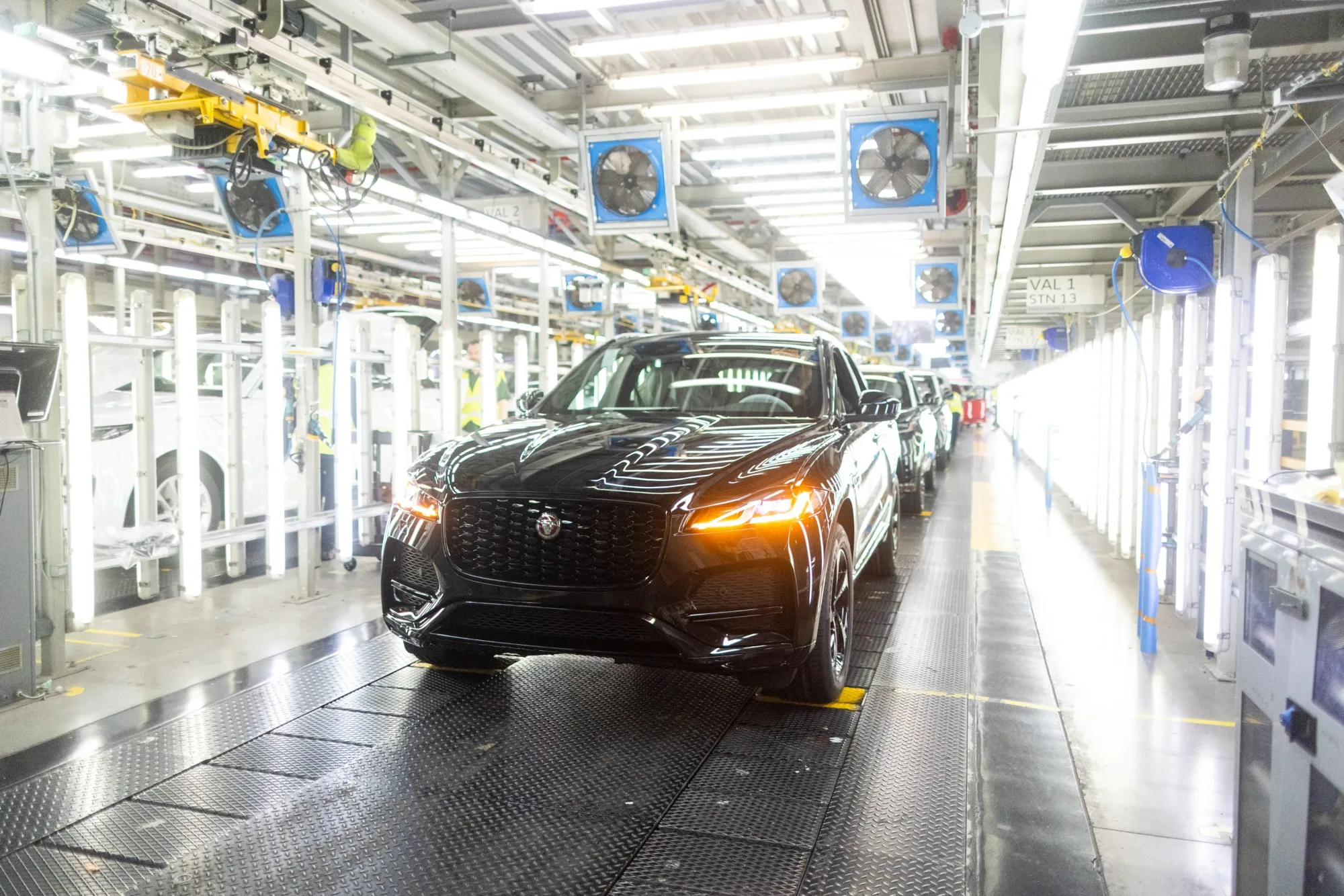A Jaguar F Pace SUV&nbsp;at the manufacturing plant in Solihull, UK.