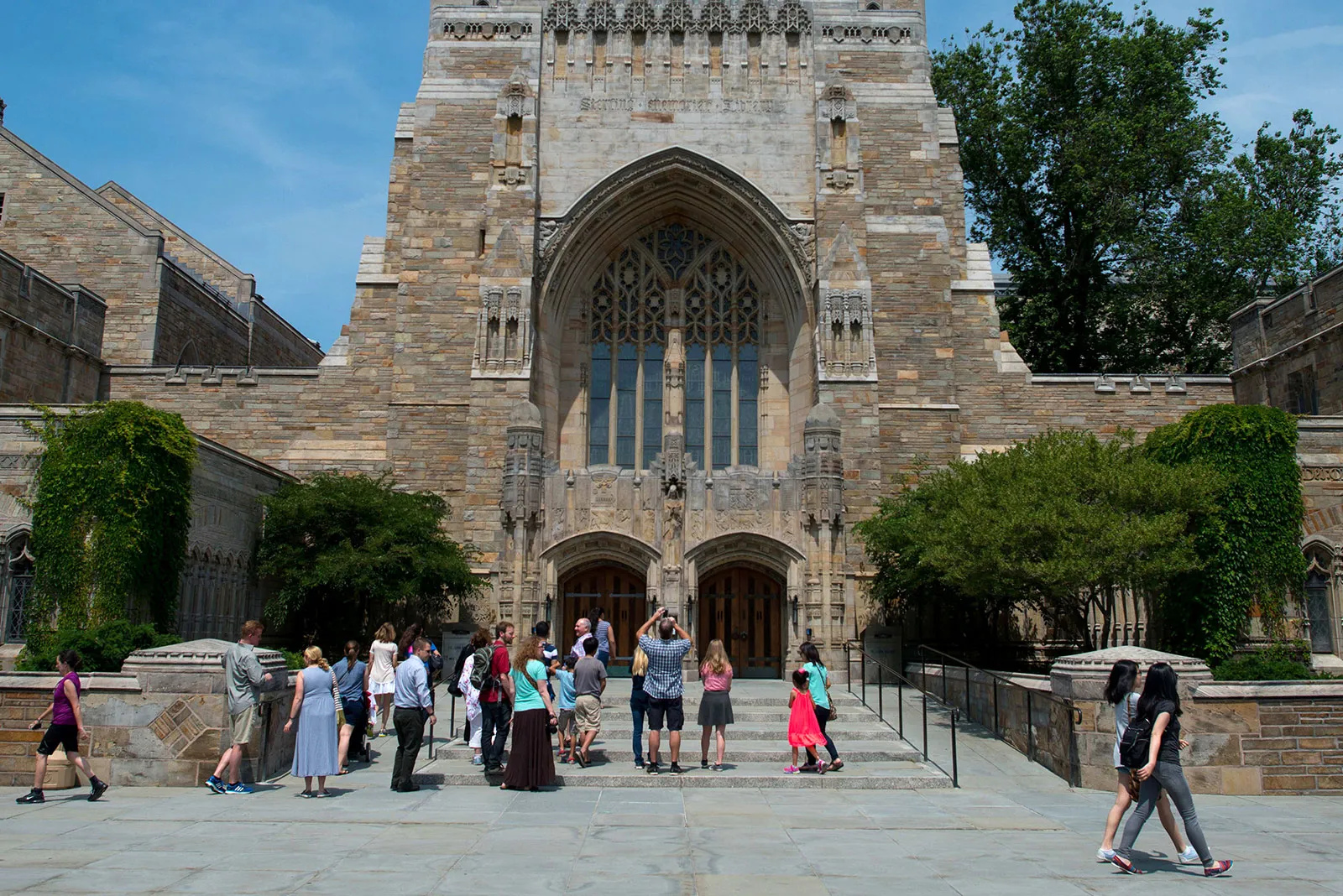 Sterling Memorial Library on the Yale University campus in New Haven, Connecticut.

