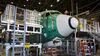 The nose of a Boeing Co. 737 MAX 9 jetliner sits during production at the company's manufacturing facility in Renton, Washington, U.S., on Monday, Feb. 13, 2017.