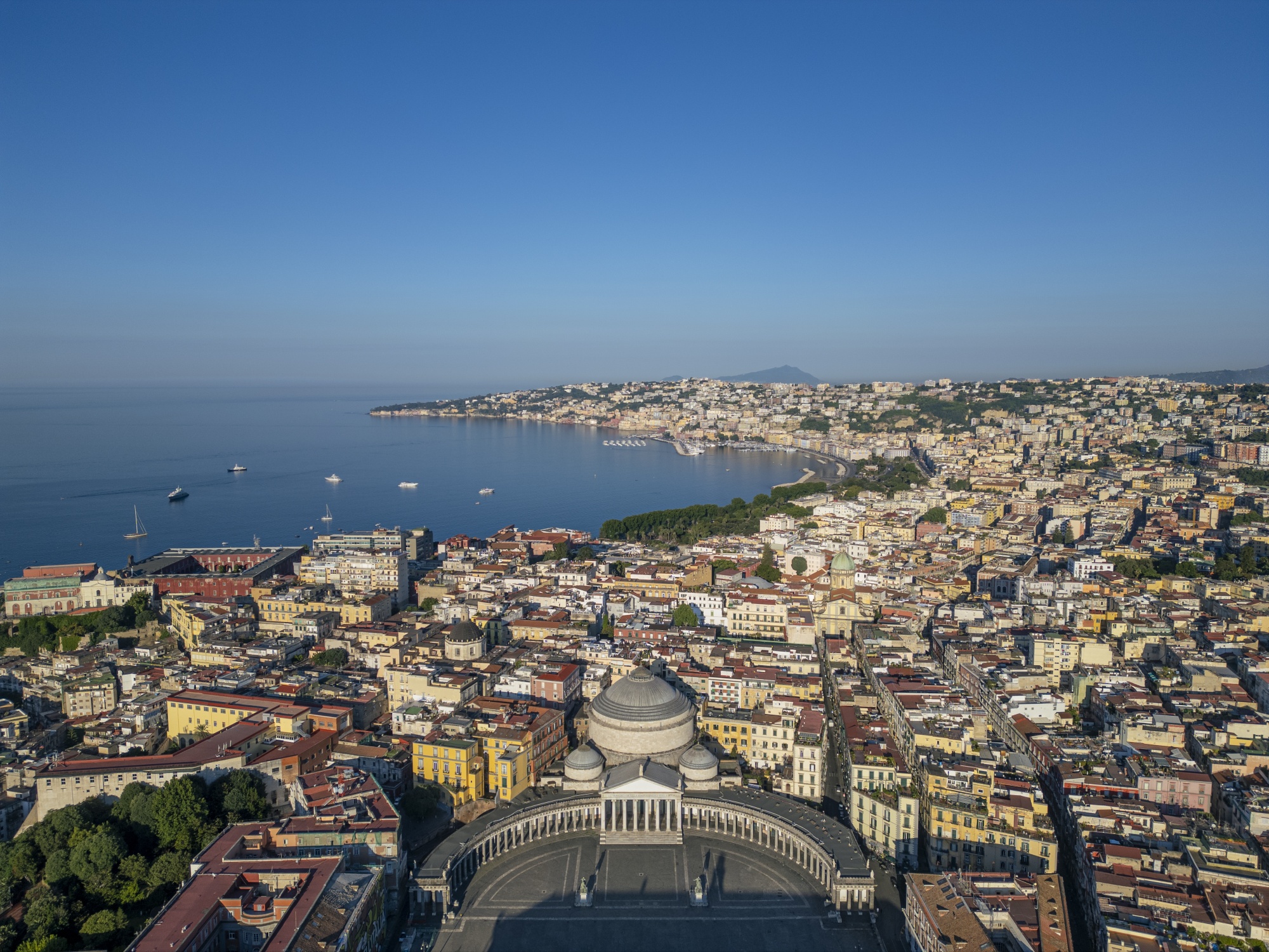Naples, Italy - General view of the city of Naples on June 20, 2026. In the foreground Plebiscito square and in the background the Posillipo hill. Roberto Salomone/Bloomberg Photographer: Roberto Salomone/Bloomberg