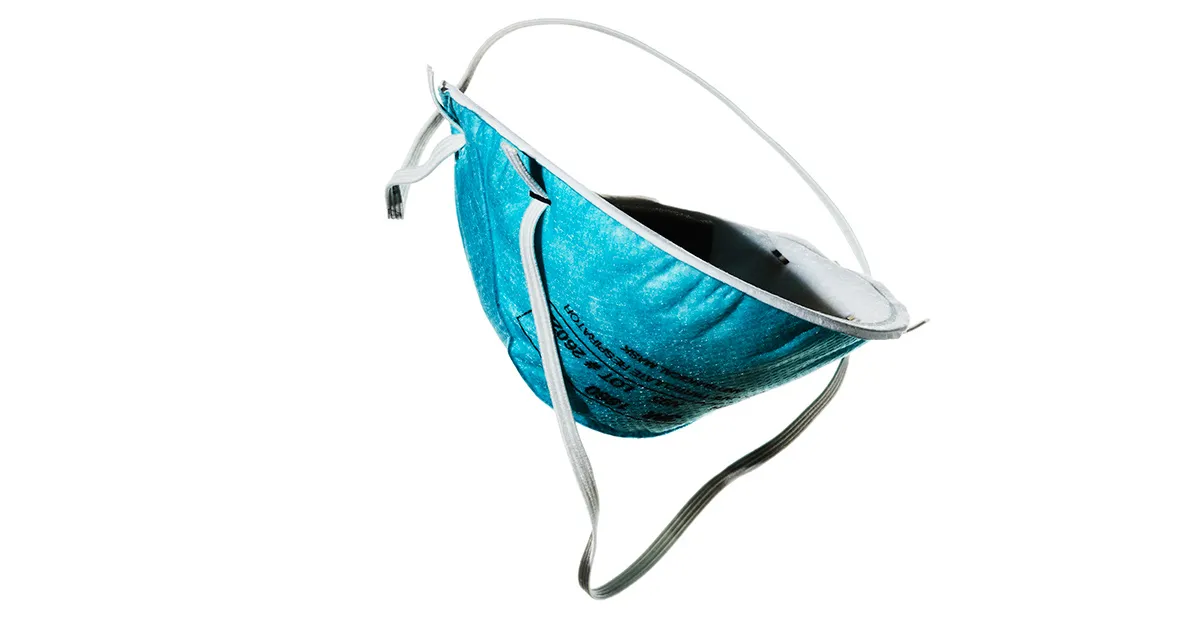 A 3M N95 surgical mask.