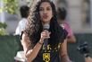 Varshini Prakash speaks on stage during NYC Climate Strike