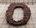 German Finance Ministry employees form human 'black zero' to celebrate Wolfgang Schaueble's balanced federal budget. Source: German Finance Ministry
