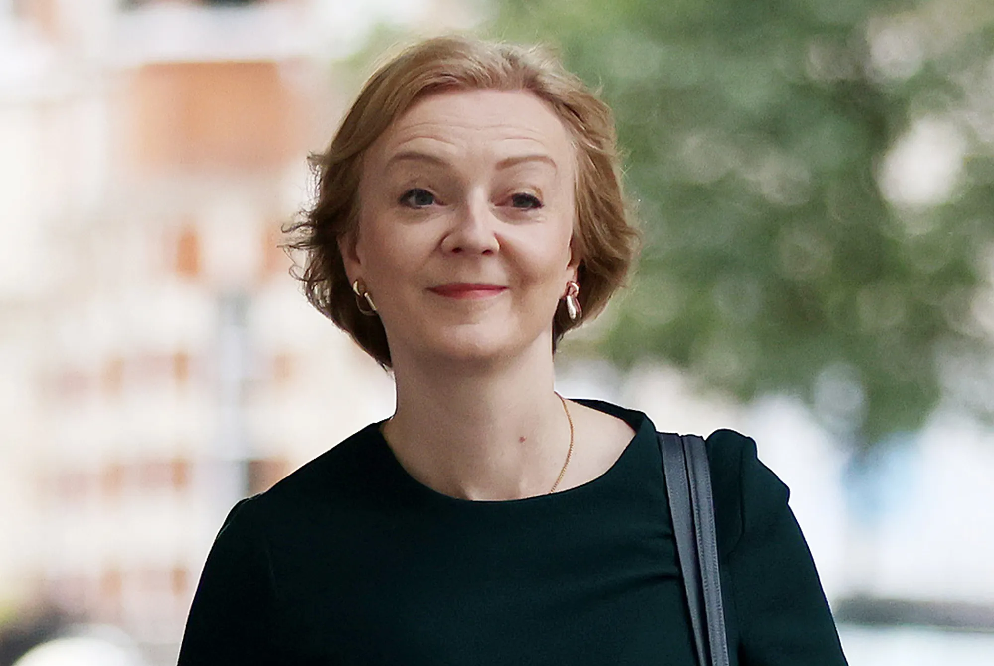 Liz Truss arrives for "Sunday with Laura Kuenssberg" on Sept.&nbsp;4.