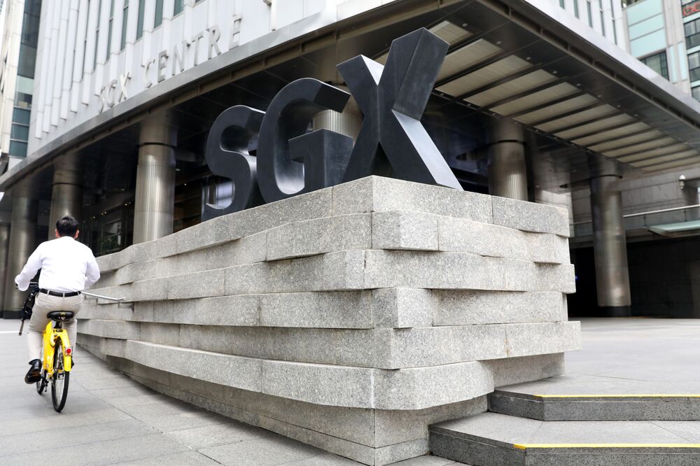 Outside the SGX Centre, which houses the Singapore Exchange Ltd. (SGX) headquarters, in Singapore.
