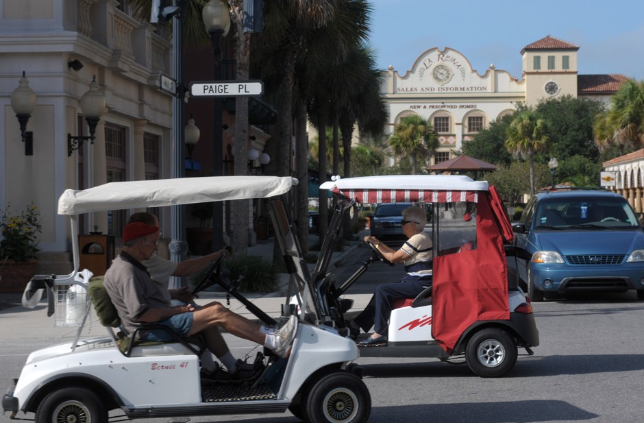The Villages in central Florida has 90 miles of golf-cart infrastructure.