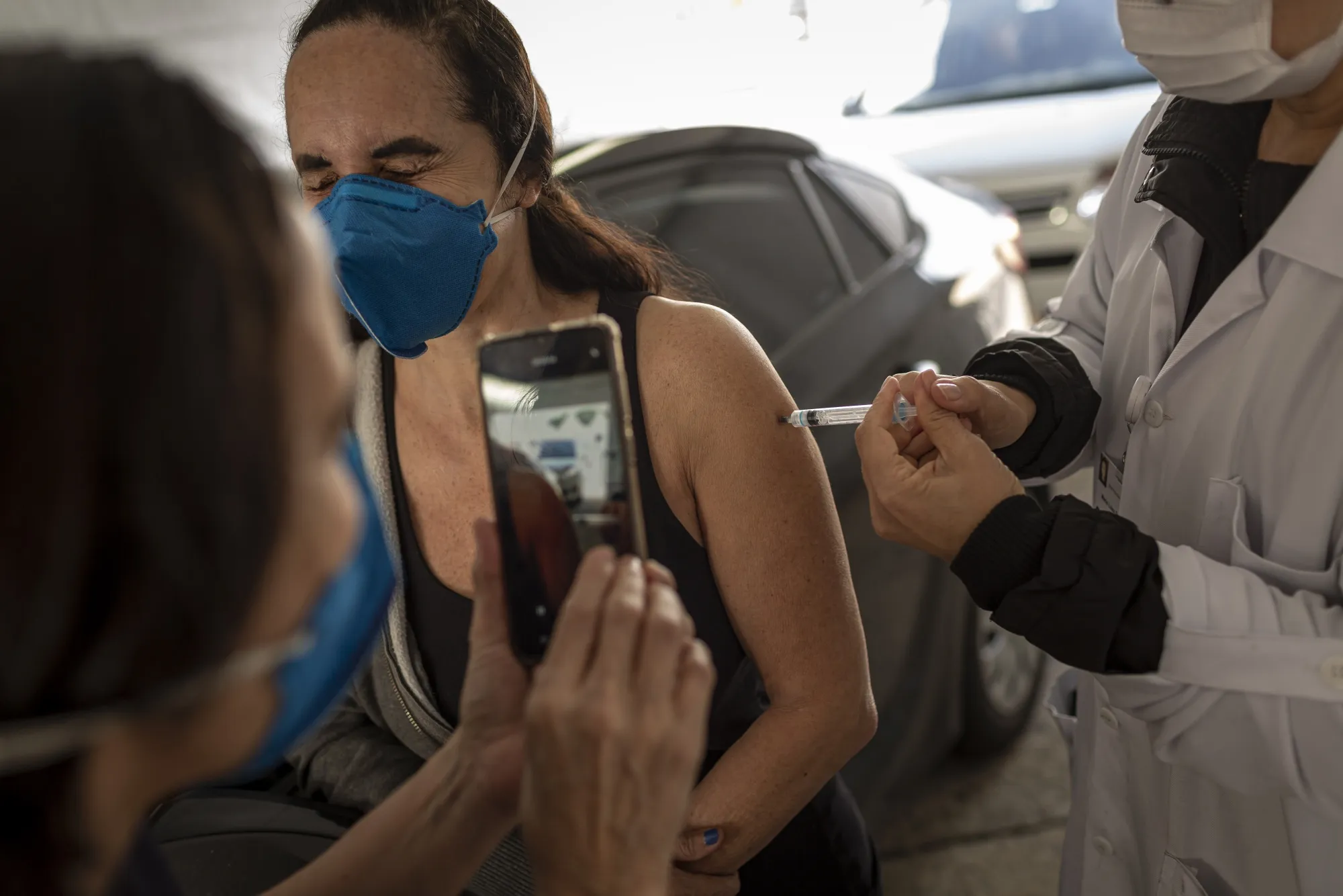 Brazil has suffered&nbsp;more than 500,00 Covid deaths. Above: A vaccination center in Sao Paulo.