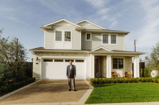 Jamie Mead and the first house with a Certificate of Occupancy in the Palisades.