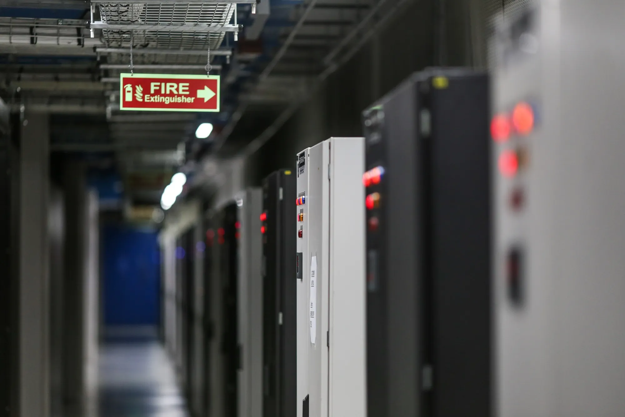 Server room at the Yotta Data Services data center in Navi Mumbai, India.