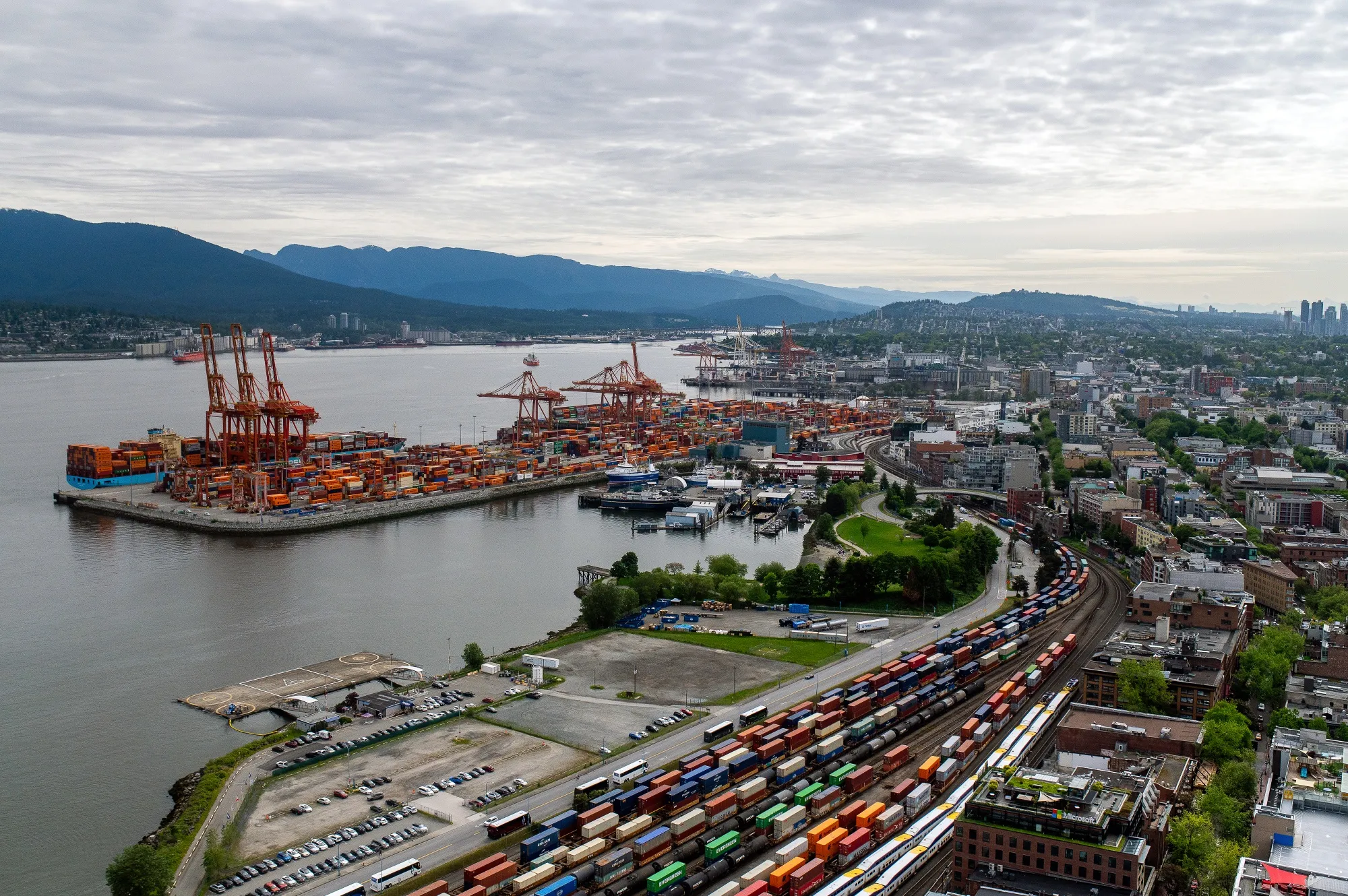 The Port of Vancouver in Vancouver, British Columbia, Canada.