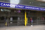 Cannon Street Station, during strikes on the underground rail service, in London, on June 6.