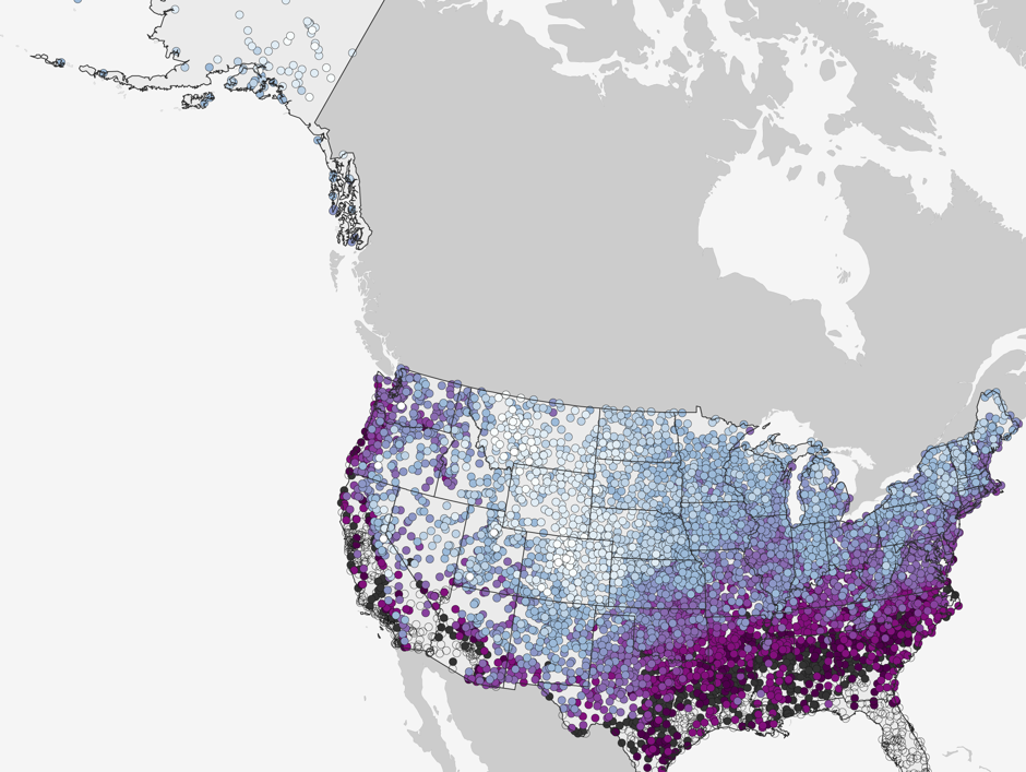 Daily U.S. Snow Depth 1950-2015 
