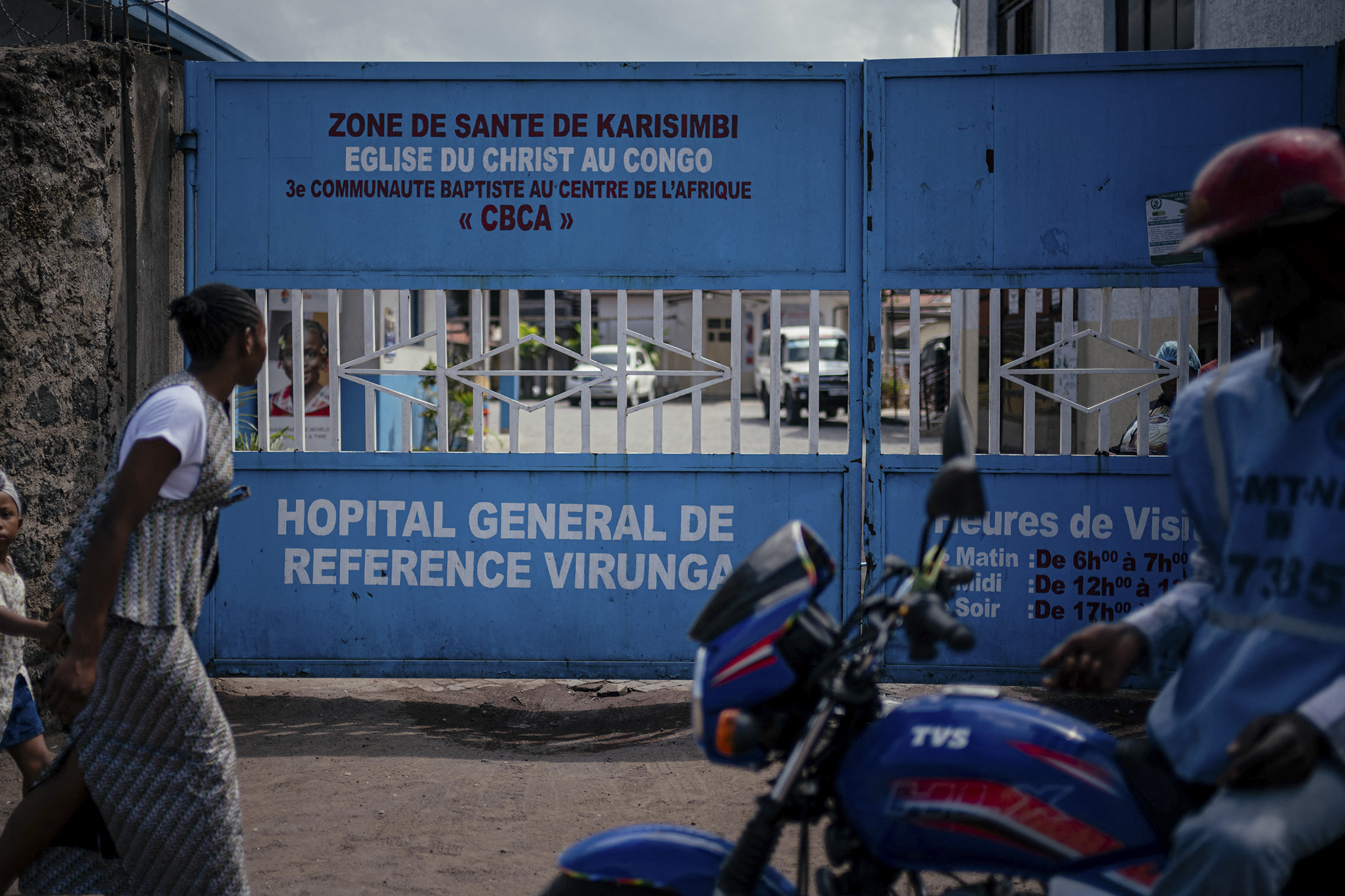 The entrance of CBCA Virunga General Hospital, in Goma, Democratic Republic of Congo, on May 17, 2026. Photographer: Jospin Mwisha/AFP/Getty Images