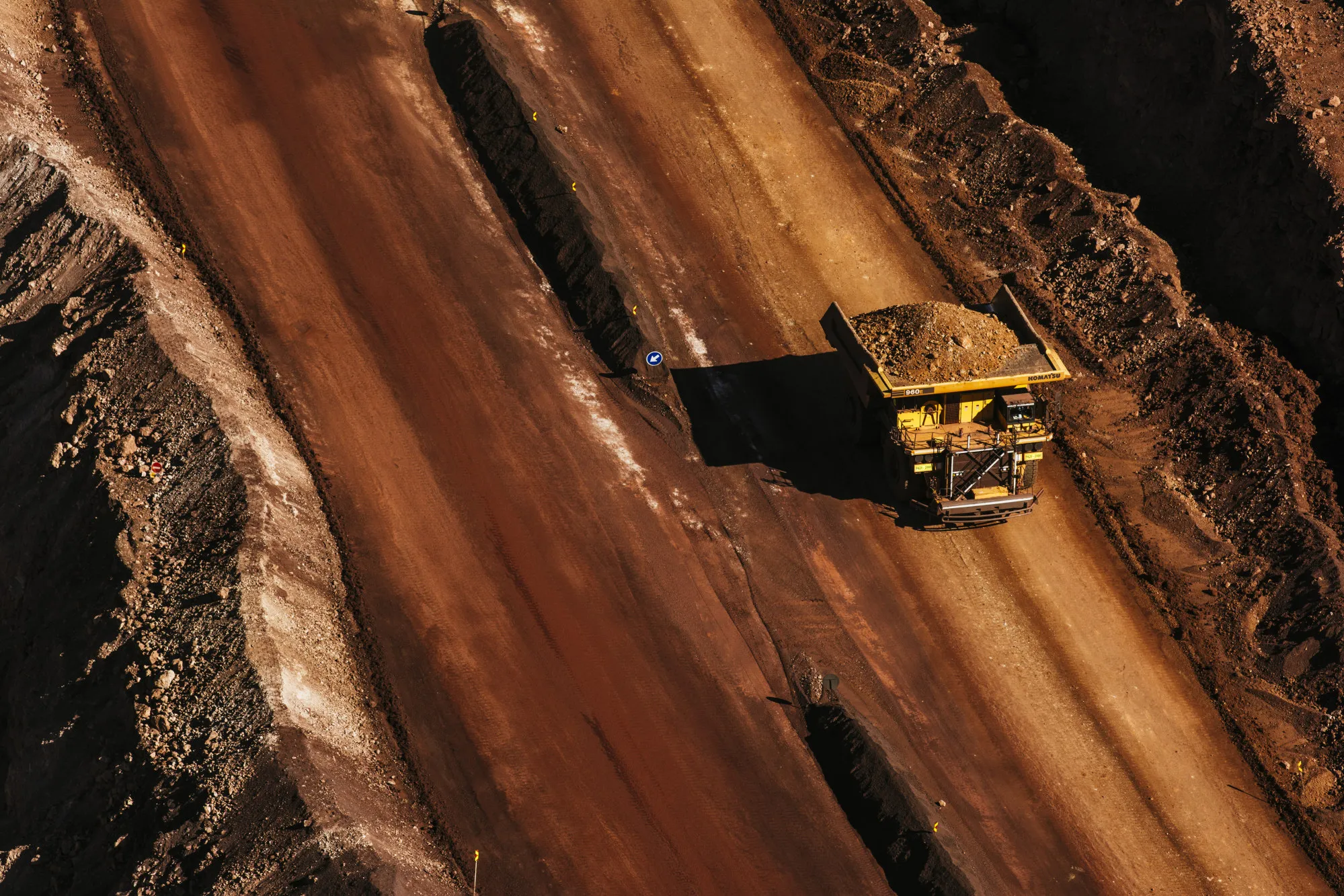 Iron ore excavation.