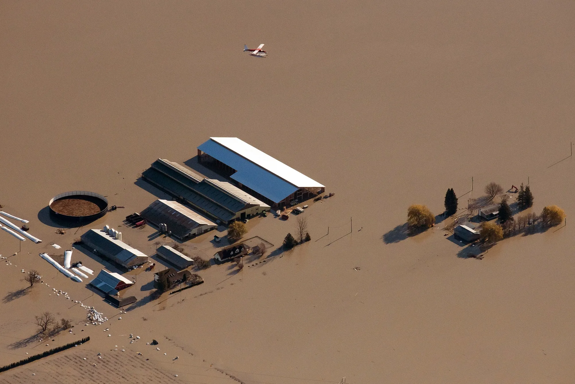 A&nbsp;flooded farm&nbsp;near Abbotsford, British Columbia, on Nov. 19.