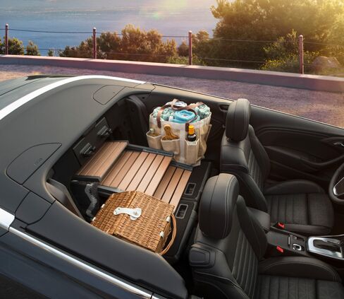 With back seats folded down, the Buick Cascada is picnic-capable.
