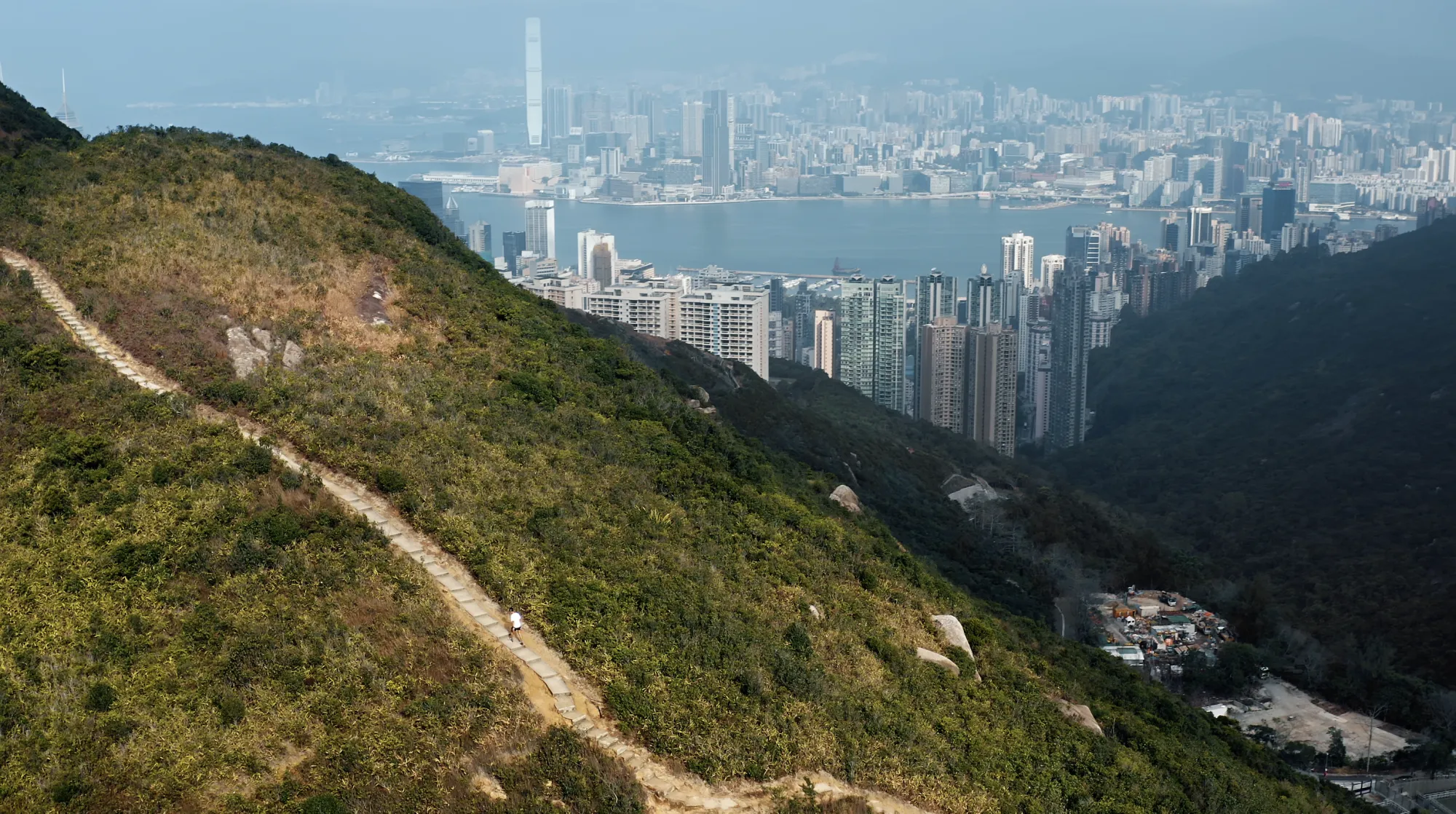 Along a trail, with unbeatable views in the movie Four Trails.