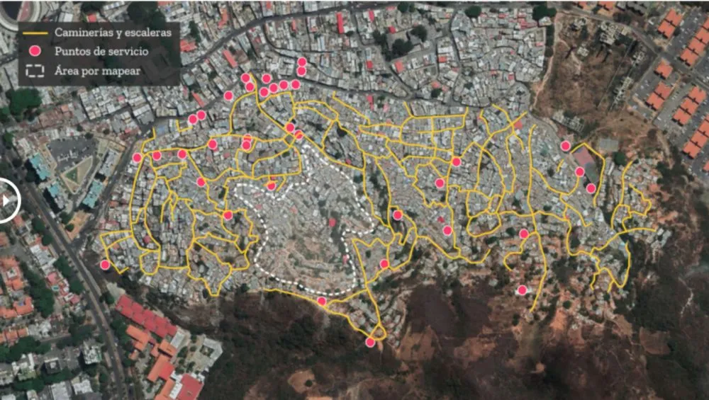 
A map of La Vega in Caracas on OpenStreetMap.
