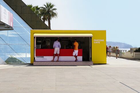 The Pantone Cafe in Monaco.