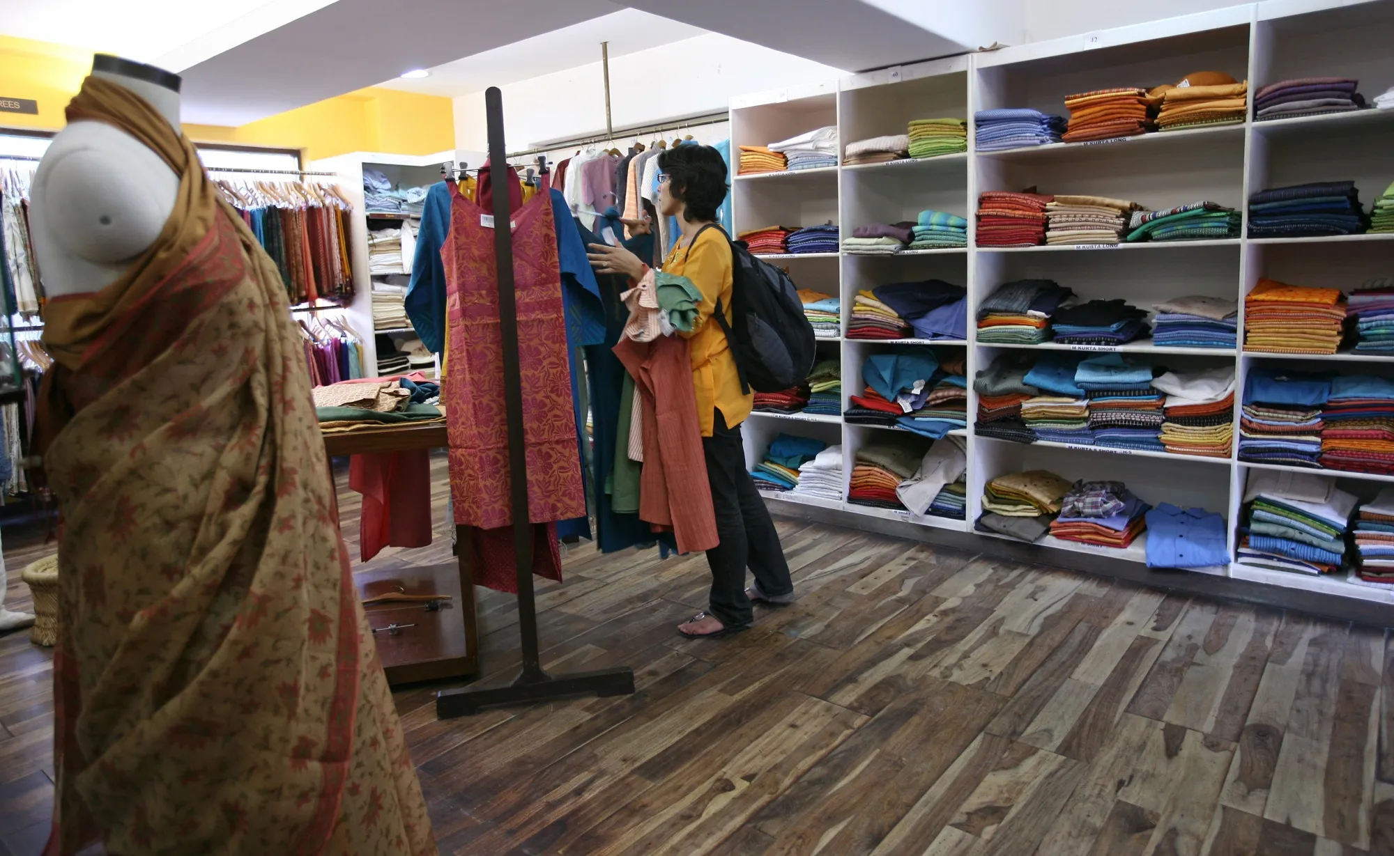 Inside a Fab India outlet in New Delhi. 