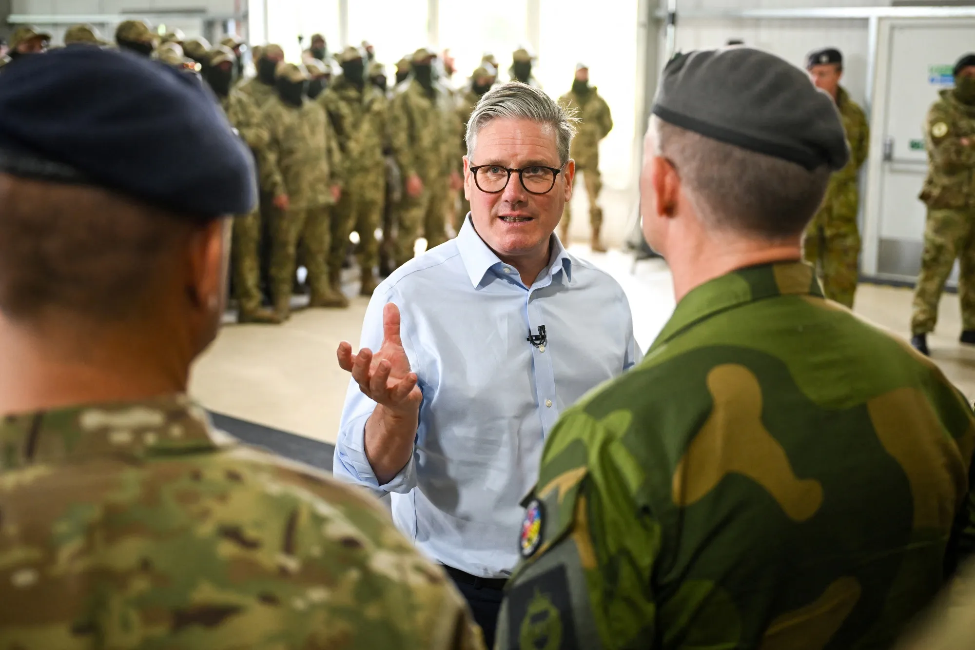 Keir Starmer during a visit to a British army base, last year.