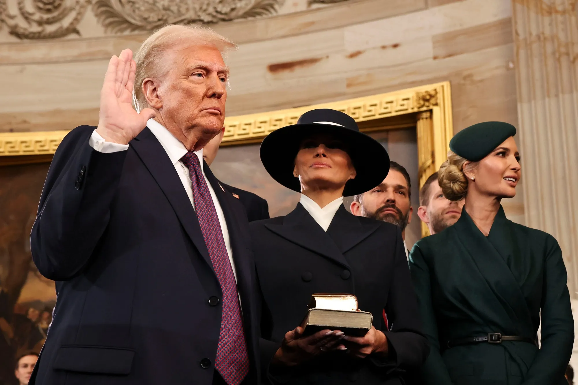 President Donald Trump takes&nbsp;the oath of office&nbsp;at the US Capitol in Washington on&nbsp;Jan. 20.