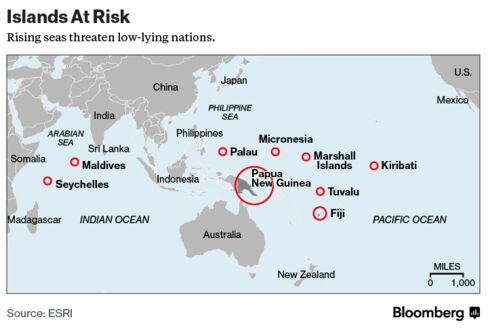 Islands at Risk from Rising Seas