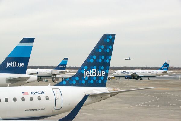Operations At JetBlue Airways Corp.'s Terminal 5 Ahead of Earnings Figures