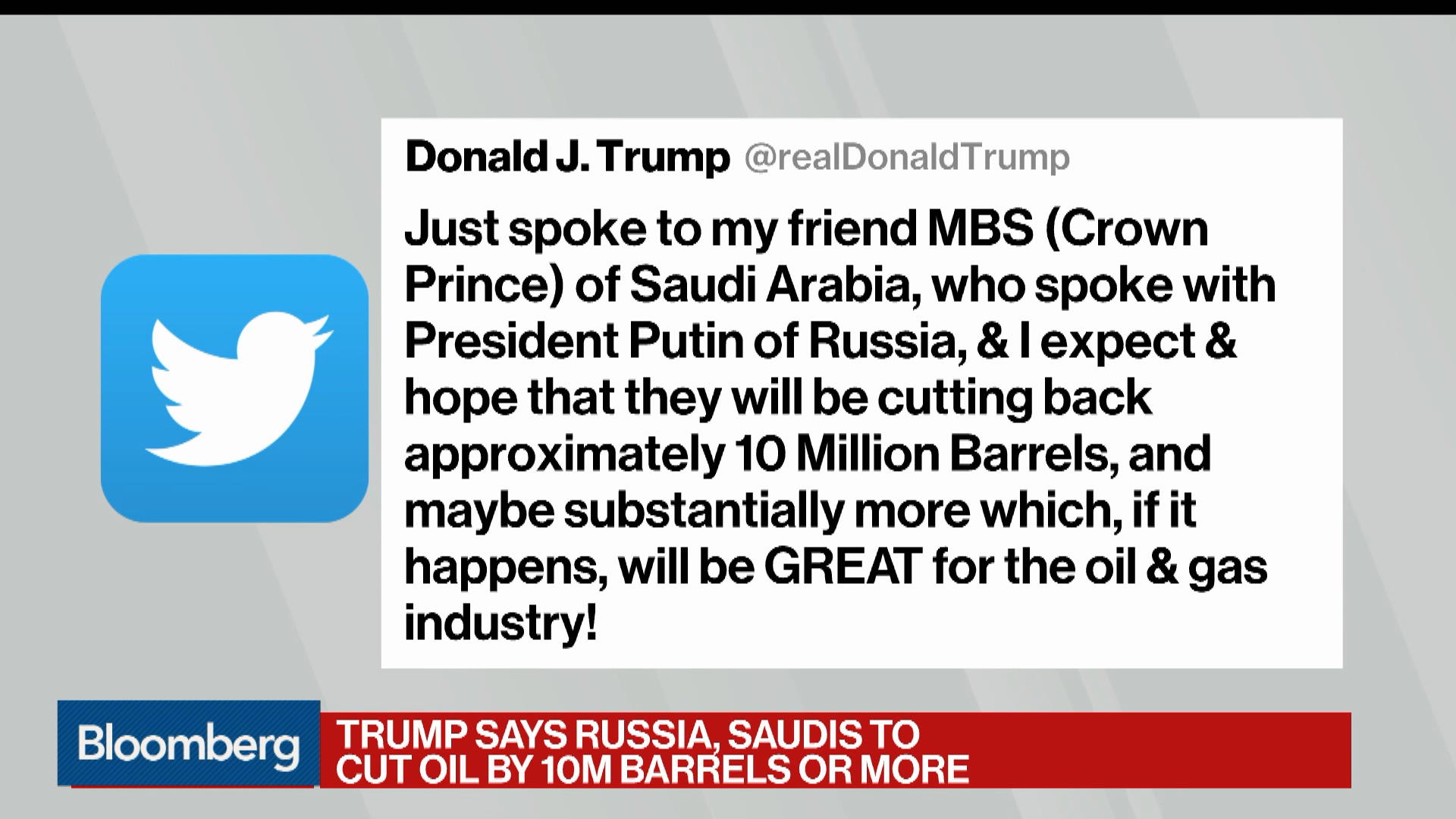 Watch Oil Price War: Trump Expects Saudis, Russia Will Cut Oil ...