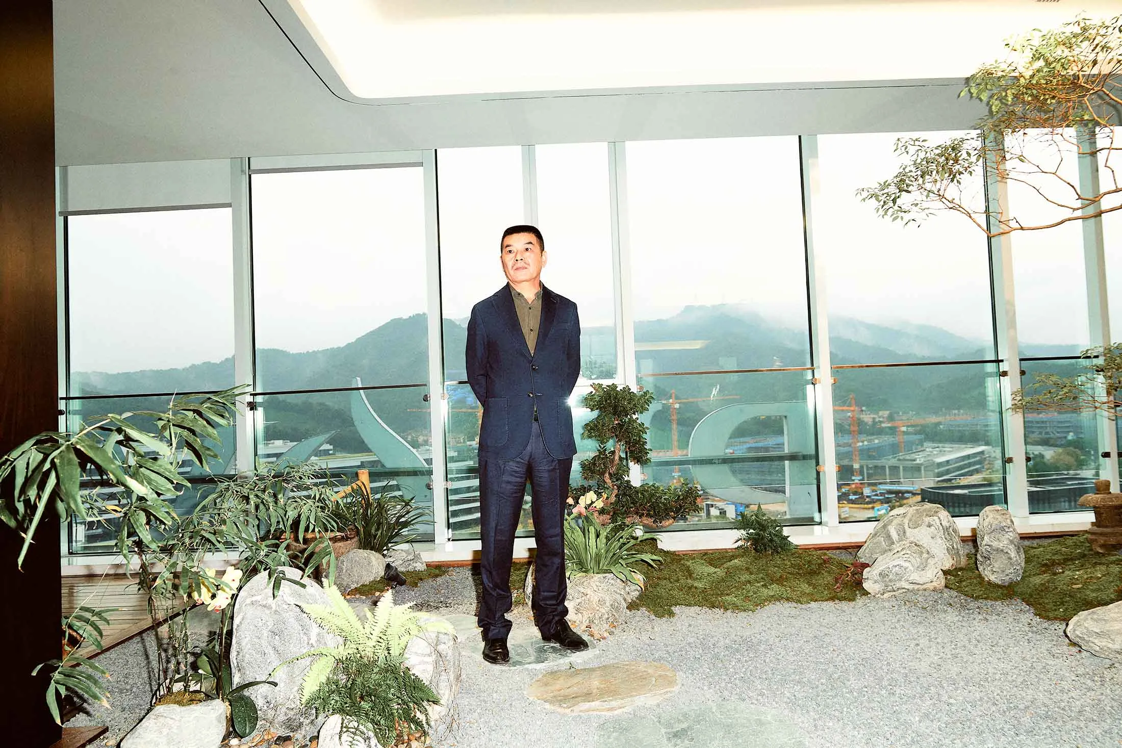Juncheng Hou&nbsp;in his office at Proya headquarters in Hangzhou, China.