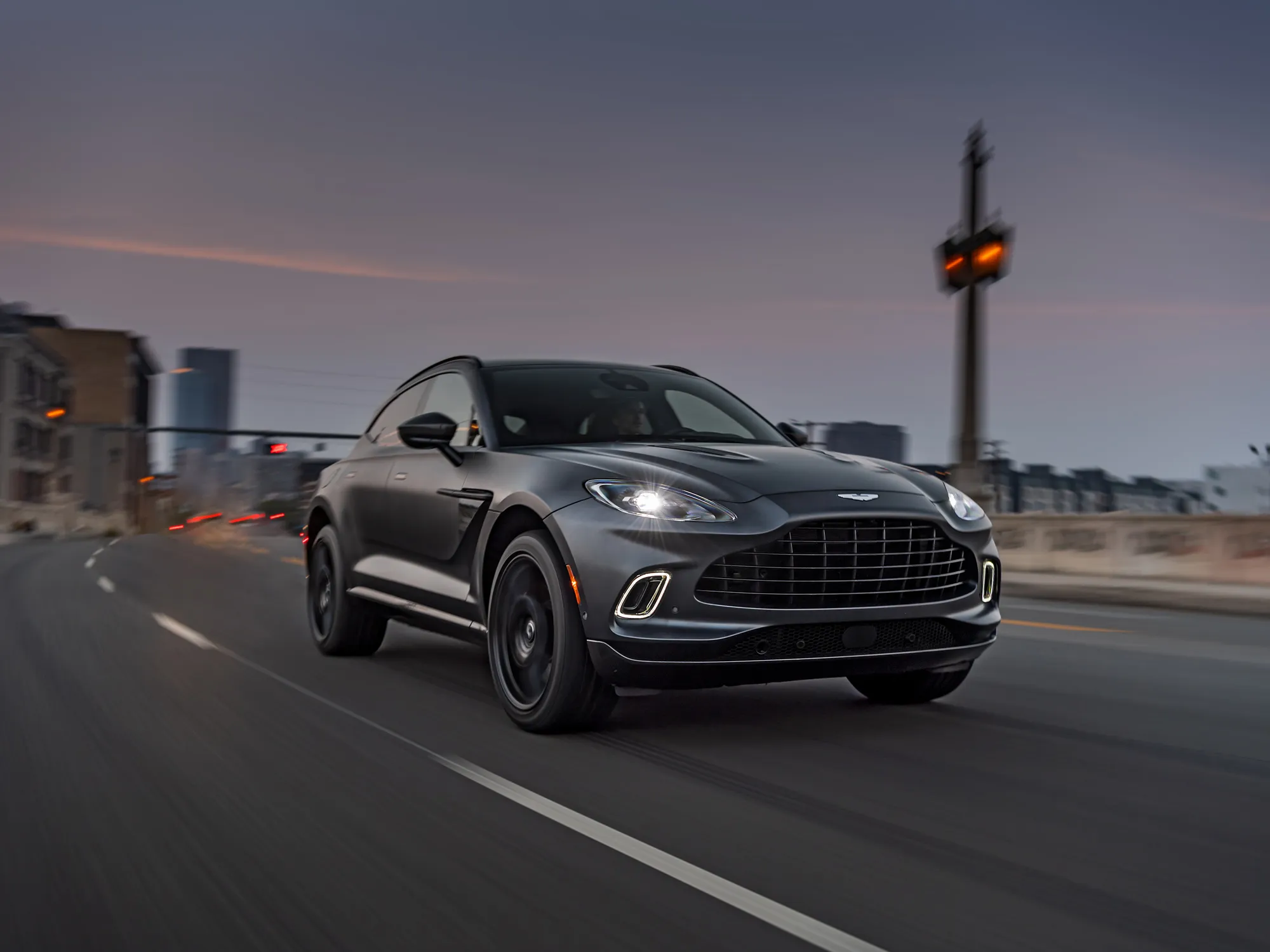 Aston Martin’s DBX sport utility vehicle.