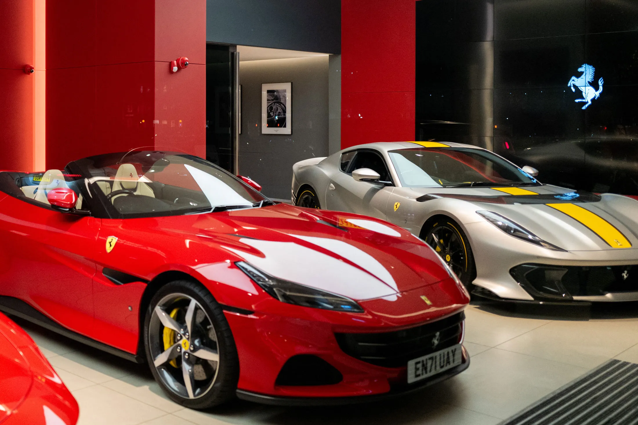 Ferrari attributed the overall decline in deliveries to a planned model changeover.