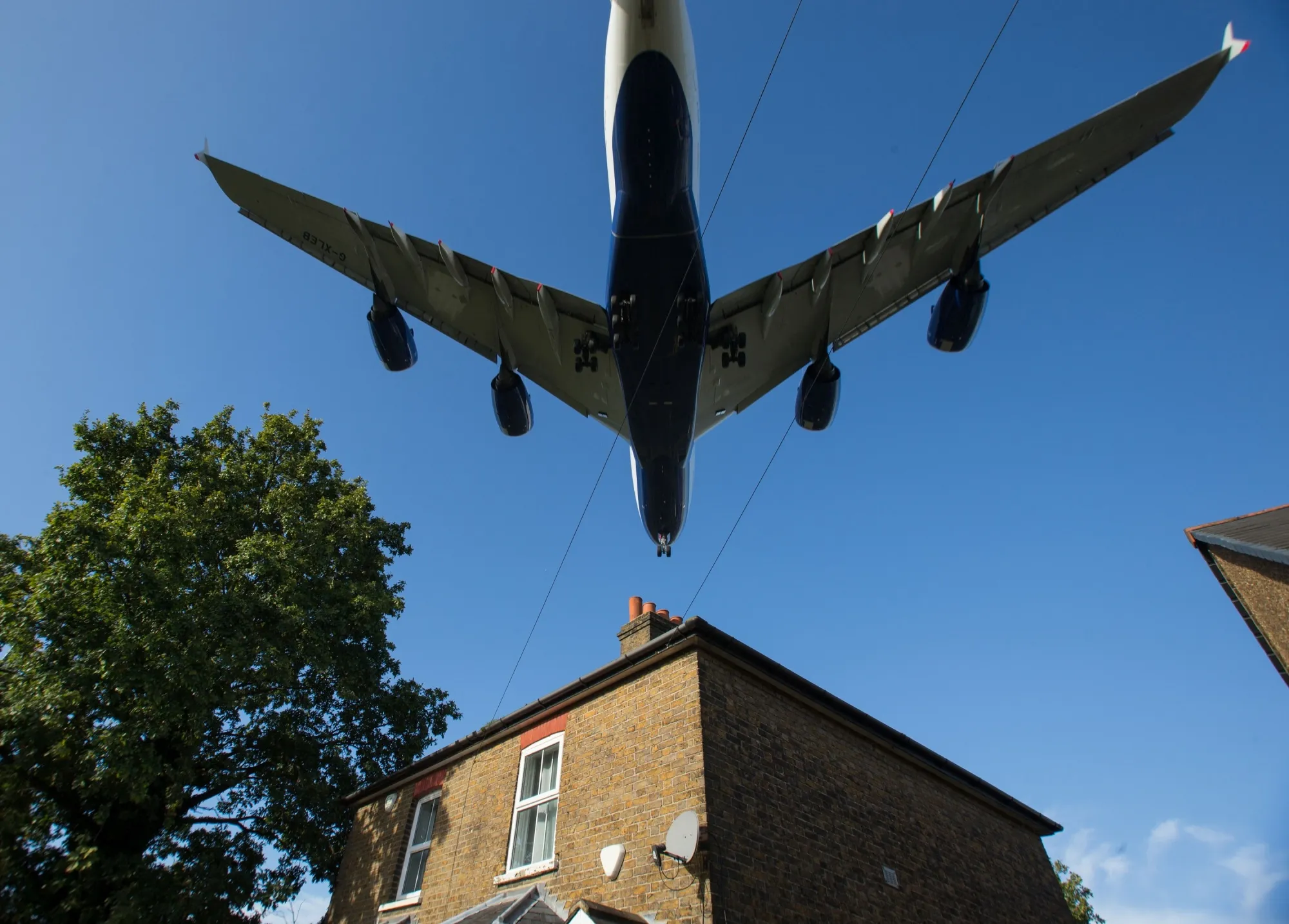 Flying low.