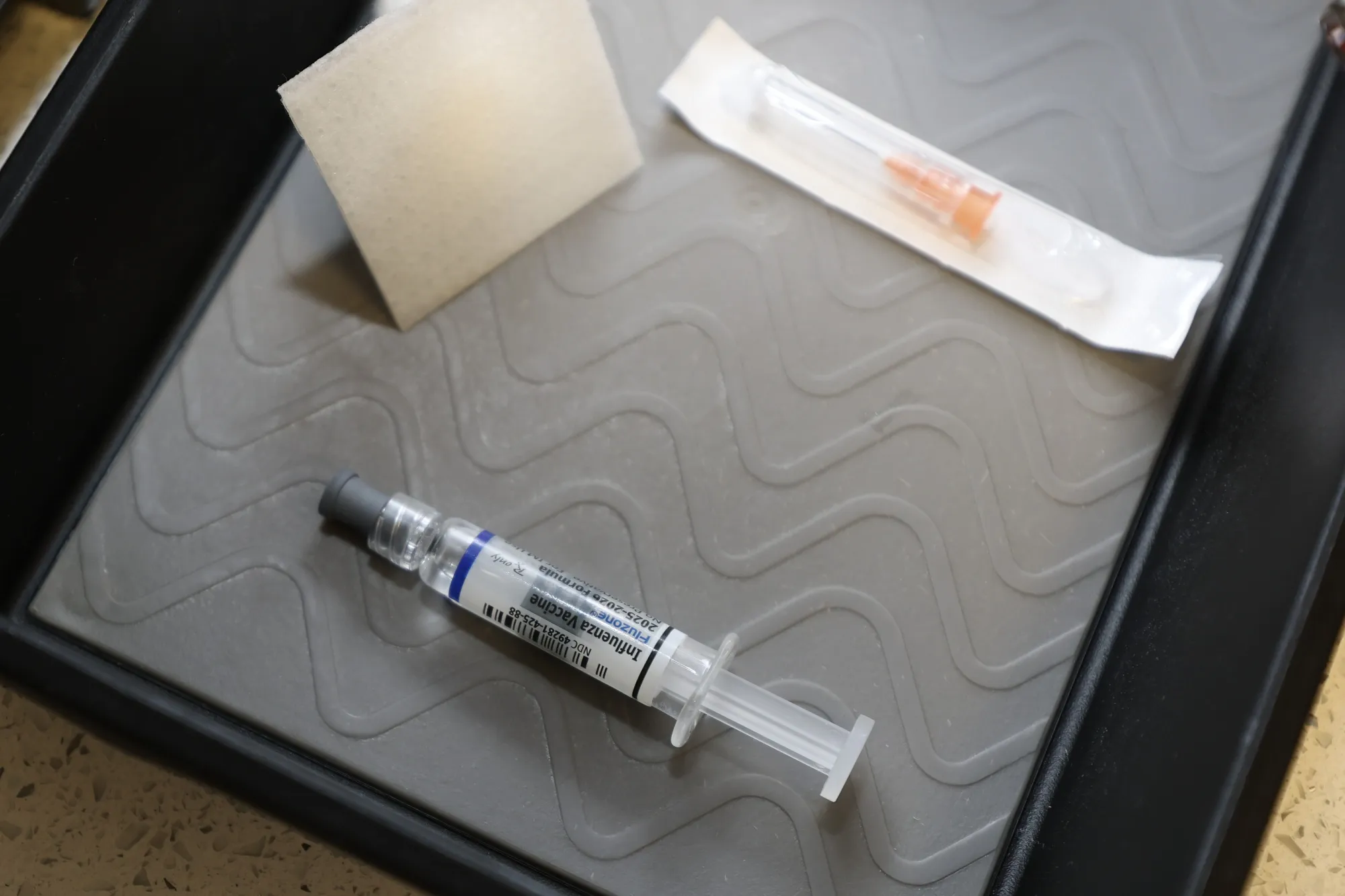 A prepared flu vaccine.