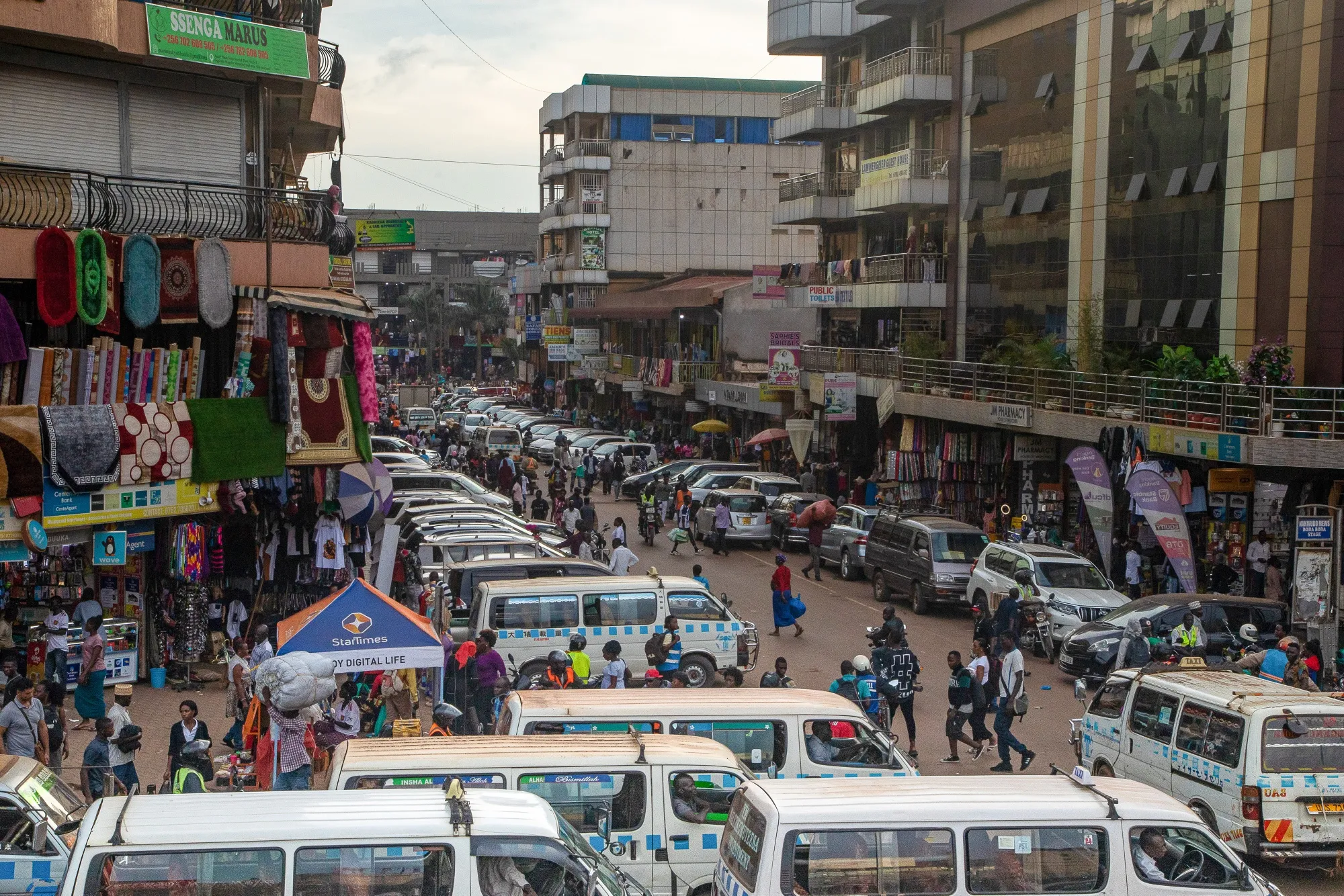 Downtown Kampala, Uganda.