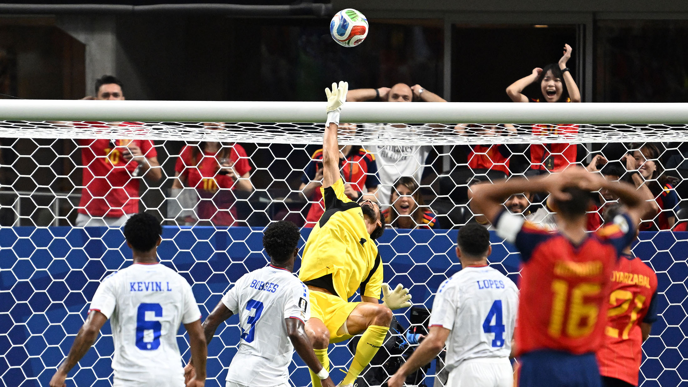 Cape Verde's goalkeeper Vozinha makes a save.