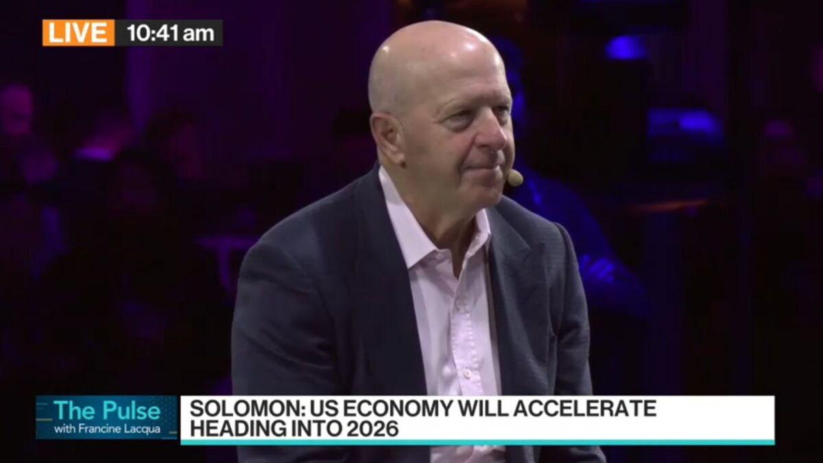 Goldman’s Solomon: US Economy Will Accelerate Into 2026