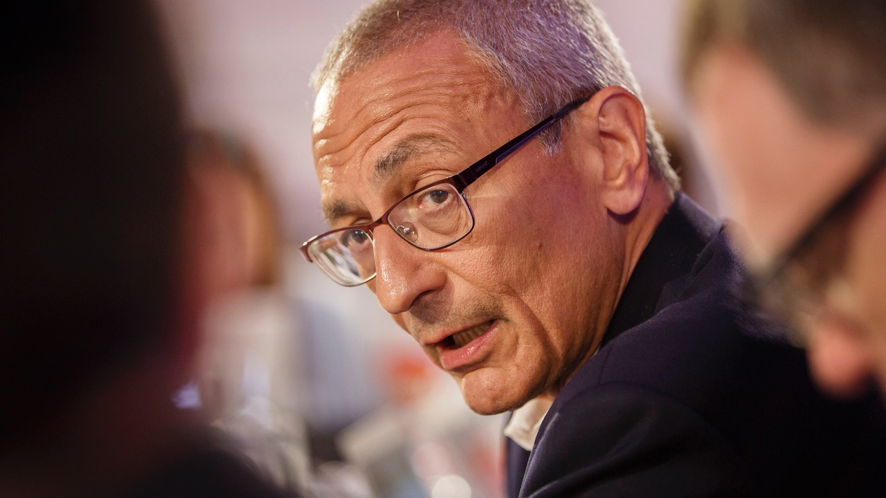 John Podesta, campaign chairman for Hillary Clinton, speaks during a Bloomberg Politics breakfast on the sidelines of the Democratic National Convention in Philadelphia on July 26, 2016.
