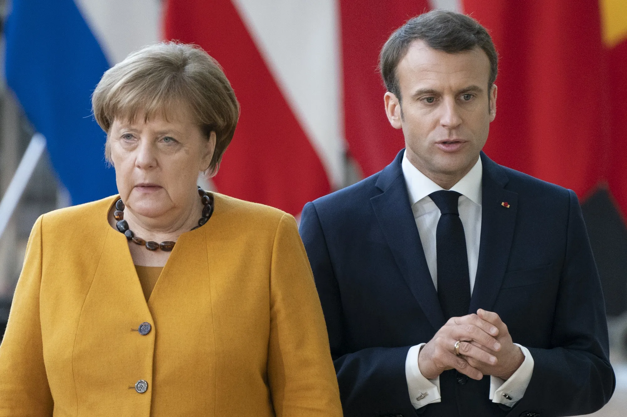 Angela Merkel&nbsp;and Emmanuel Macron