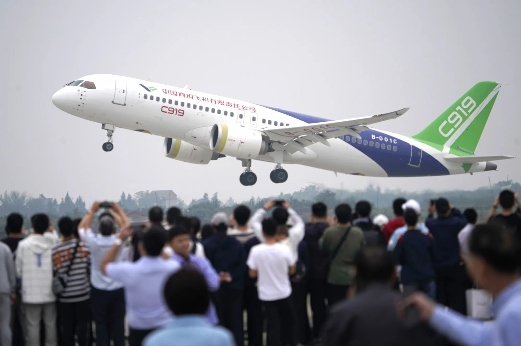 The C919 passenger jet.