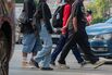 Pedestrians cross a street in the central business district in Johannesburg.
