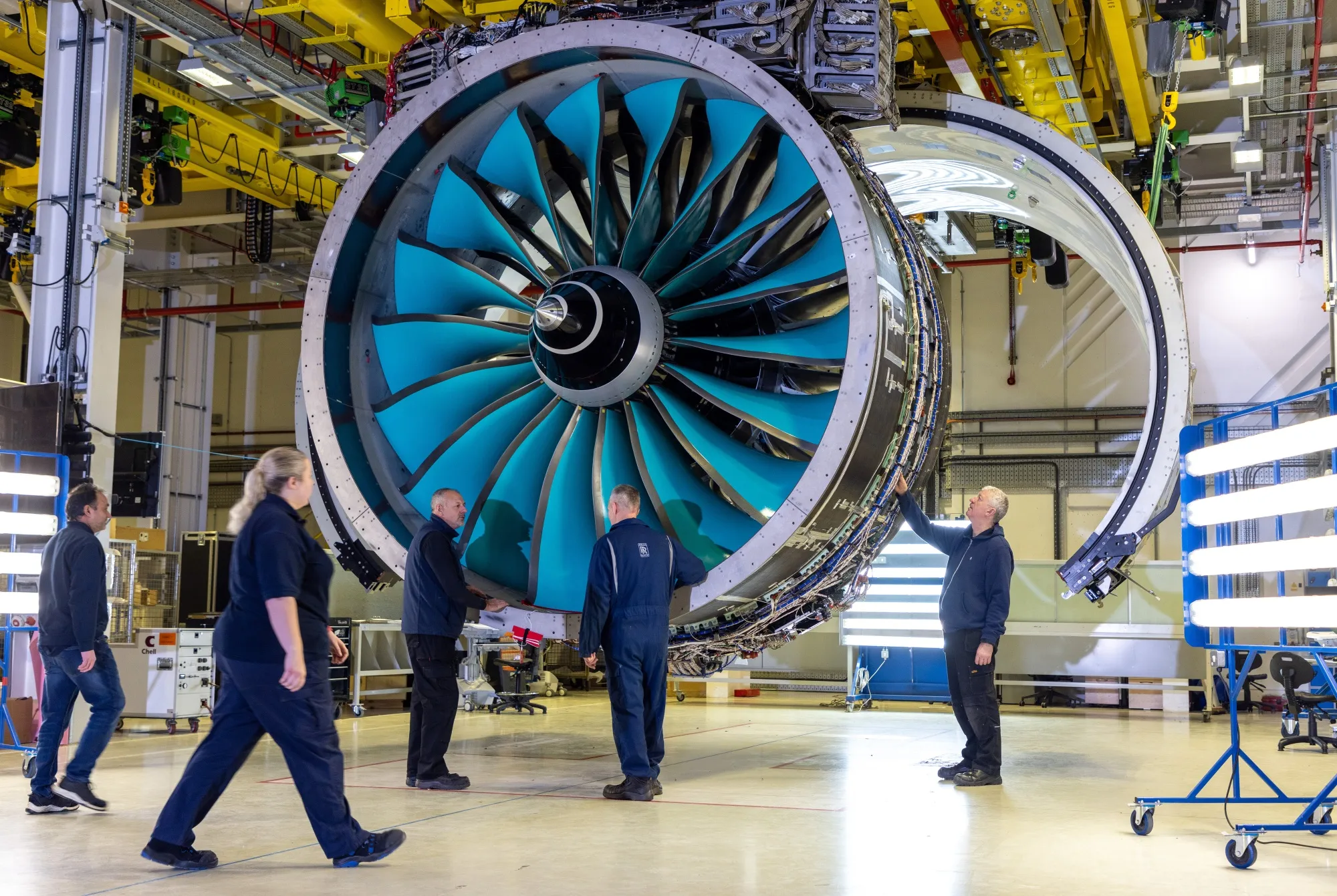 A Rolls-Royce UltraFan engine.