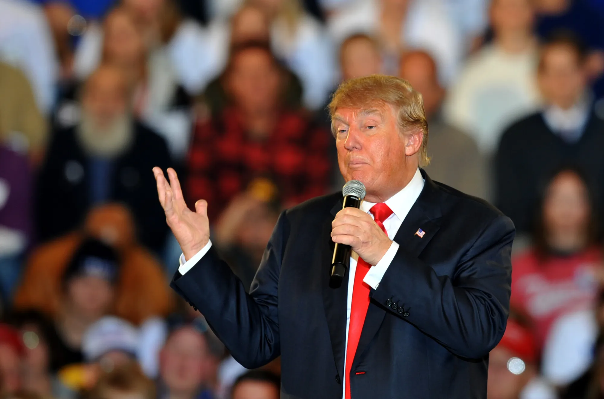 Donald Trump Holds Campaign Rally In Des Moines