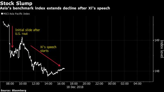 Xi's Speech Gives No Hope for Stock Traders as Asia Markets Sink