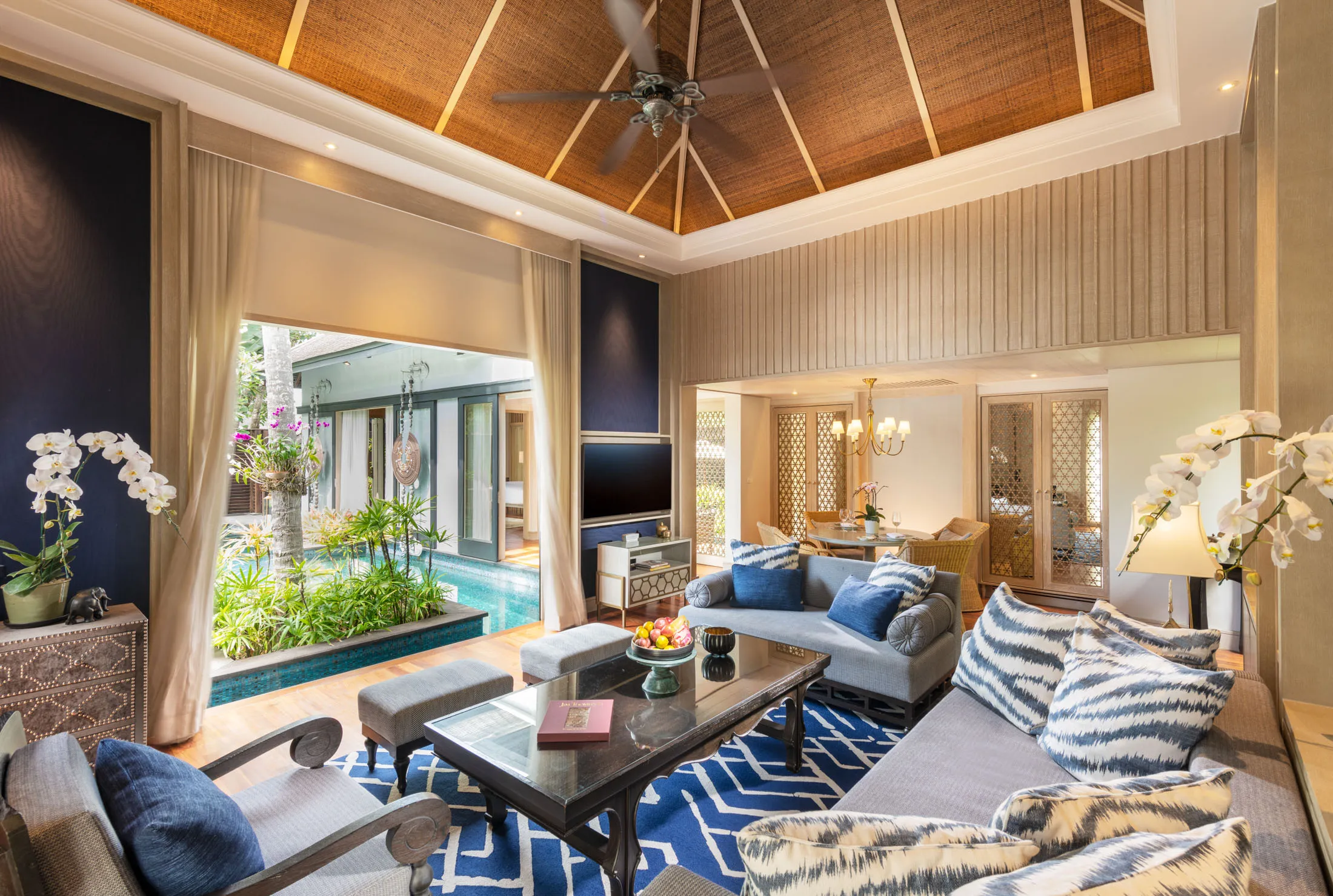 Inside a villa at Anantara Mai Khao Villas Phuket.