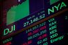 Monitors display stock market information on the floor of the New York Stock Exchange (NYSE) in New York, U.S., on Monday, Oct. 28, 2019. Richard Branson's Virgin Galactic Holdings Inc. became the first space-tourism business to go public as it began trading Monday on the New York Stock Exchange with a market value of about $1 billion.