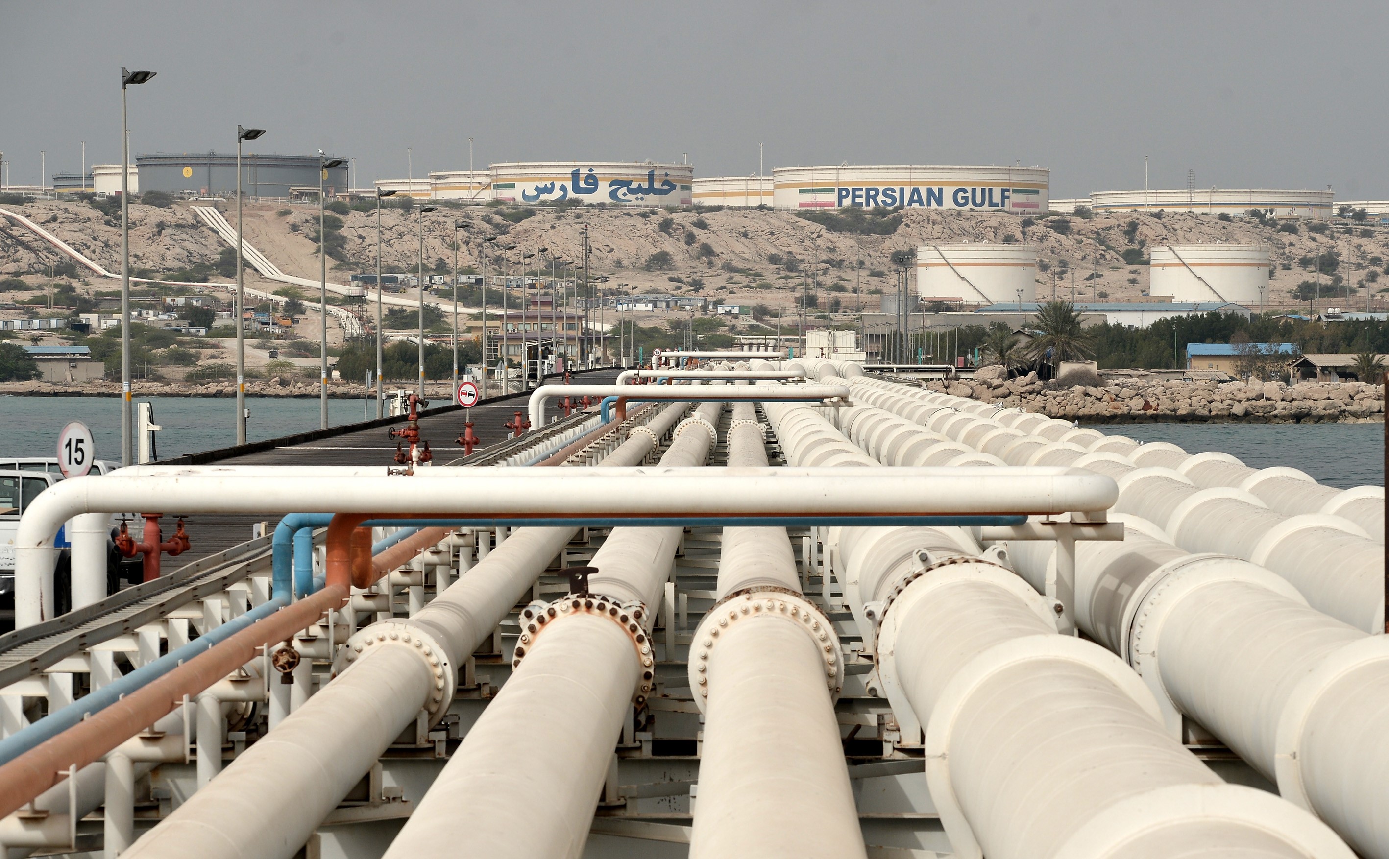 Kharg Island oil complex in Iran. Photographer: Fatemeh Bahrami/Anadolu Agency/Getty Images