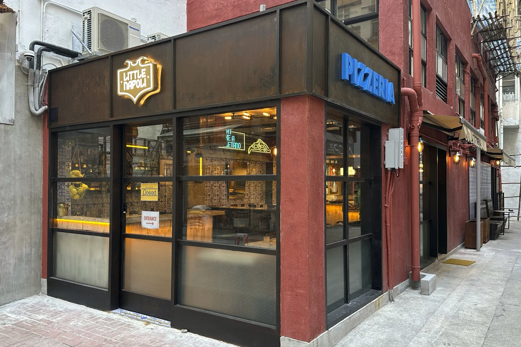 The Little Napoli pizzeria in Hong Kong.